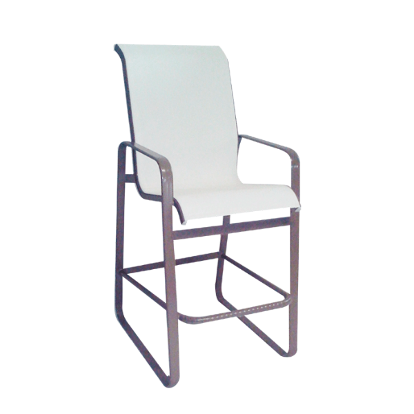 T-75SL - Tahiti Sling Sled Base Patio Barstool