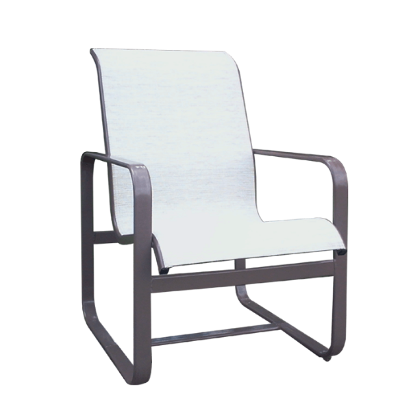 T-50SL - Tahiti Sling Sled Base Patio Dining Chair