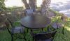 Eclipse Round Punched Aluminum Top Patio Dining Table with Aluminum Frame, 36" 42" or 48"