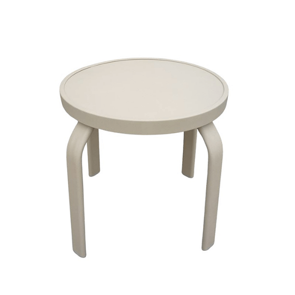 Eclipse Round Punched Aluminum Top Patio Cocktail Side Table with Aluminum Frame, 18", 20" or 24"