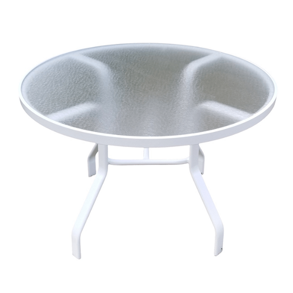 E-42A - Eclipse Round Acrylic Top Patio Dining Table with Aluminum Frame, 36" 42" or 48"