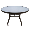 Eclipse Round Acrylic Top Patio Dining Table with Aluminum Frame, 36" 42" or 48"