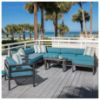 Picture of Barcelona Deep Cushion Ottoman with Aluminum Frame