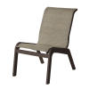 Picture of Malibu Armless Dining Chair Fabric Sling with Marine Grade Polymer Stackable Frame, 15 lbs.