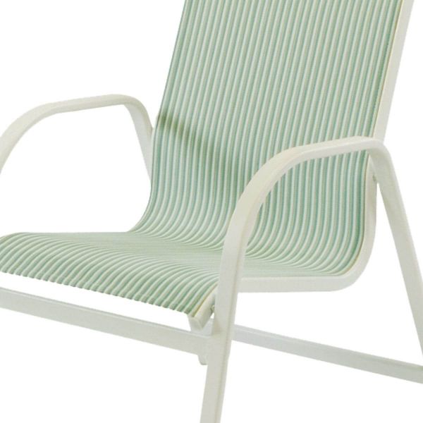 Picture of Ocean Breeze Dining Chair Fabric Sling with Stackable Aluminum  Frame, 15 lbs.
