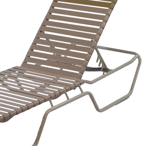 Picture of St. Maarten Extended Bed Chaise Lounge Vinyl Straps with Aluminum Frame, 24 lbs.