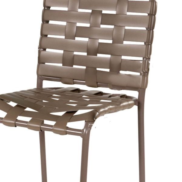 Picture of St. Maarten Poolside Bar Stool,  Crossweave Vinyl Straps with Aluminum Frame Pool Furniture
