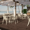 Bini Stackable Polypropylene Dining Patio Chair - Lifestyle