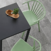 Woody Green Stackable Recycled Polypropylene Poolside Dining Armchair - Lifestyle