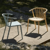 Woody Green Stackable Recycled Polypropylene Poolside Dining Armchair - Lifestyle