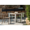 Woody Green Stackable Recycled Polypropylene Poolside Dining Armchair - Lifestyle