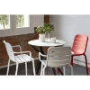 Gina Stackable Polypropylene Patio Cafe Chair -  Lifestyle