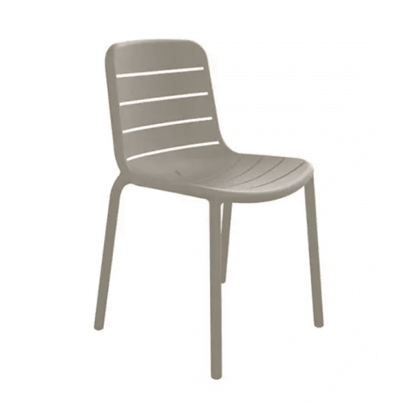 Gina Stackable Polypropylene Patio Cafe Chair -  Sand