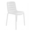 Gina Stackable Polypropylene Patio Cafe Chair - White