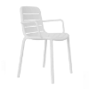 Gina Polypropylene Patio Dining Chair - White