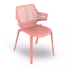 	Ikona Stackable Polypropylene Patio Cafe Armchair -  Terracotta