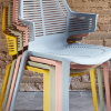 Ikona Stackable Polypropylene Patio Cafe Armchair -  Stacked