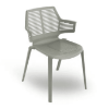 Ikona Stackable Polypropylene Patio Cafe Armchair -  Greenish Green