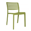 Lama Polypropylene Poolside Patio Armless Dining Chair - Olive Green