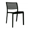 Lama Polypropylene Poolside Patio Armless Dining Chair - Black