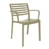 Lama Polypropylene Poolside Patio Dining Armchair - Sand
