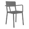 Lisboa Polypropylene Patio Dining Chair - Charcoal