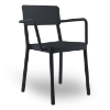 Lisboa Polypropylene Patio Dining Chair - Black
