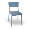 Lisboa Stackable Polypropylene Patio Cafe Chair -  Retro Blue