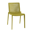 Netkat Stackable Polypropylene Patio Armless Cafe Chair - Olive Green