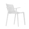 Netkat Polypropylene Patio Dining Chair with Arms - Sand