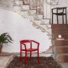 Peach Polypropylene Patio Dining Chair - Lifestyle2