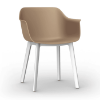 Shape Click Polypropylene Poolside Dining Chair - Sand / White