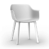 Shape Click Polypropylene Poolside Dining Chair - White / White