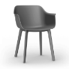 Shape Click Polypropylene Poolside Dining Chair - Dark Grey / Dark Grey