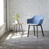 Shape Click Polypropylene Poolside Dining Chair with Padded Seat - Lifestyle