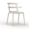 Tokyo Stackable Polypropylene Patio Dining Chair - Ivory