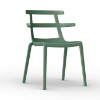 Tokyo Stackable Polypropylene Patio Dining Chair - Green Grey