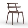 Tokyo Stackable Polypropylene Patio Dining Chair - Chocolate