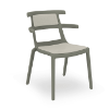 	Tokyo Patio Dining Chair with Padded Seat and Backrest - Grey Green / Linen