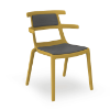 	Tokyo Patio Dining Chair with Padded Seat and Backrest - Tuscan / Coal