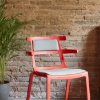 Tokyo Patio Dining Chair with Padded Seat and Backrest - Lifestyle2