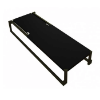 Barcino Sun Sling Chaise Lounger with Anodized Aluminum Frame - Black on Black