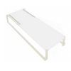Barcino Sun Sling Chaise Lounger with Anodized Aluminum Frame - White on Sand
