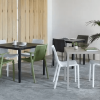 Beekat Stackable Polypropylene Patio Armless Cafe Chair - Lifestyle4