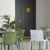 Beekat Stackable Polypropylene Patio Armless Cafe Chair - Lifestyle2