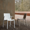 Beekat Stackable Polypropylene Patio Armless Cafe Chair - Lifestyle1