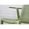 Beekat Stackable Polypropylene Patio Dining Chair with Arms - Detail