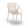 Bini Stackable Polypropylene Dining Patio Chair - Ivory