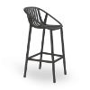Bini High Polypropylene Barchair - Dark Grey