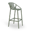 Bini High Polypropylene Barchair - Green Grey